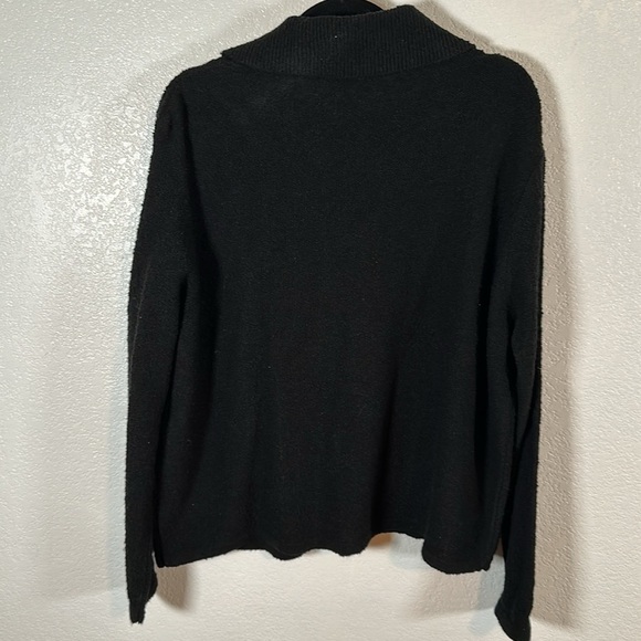 Diane Von Furstenberg 90s Textured Knit 3 Pocket Cardigan Oversized Size Large - Picture 5 of 7